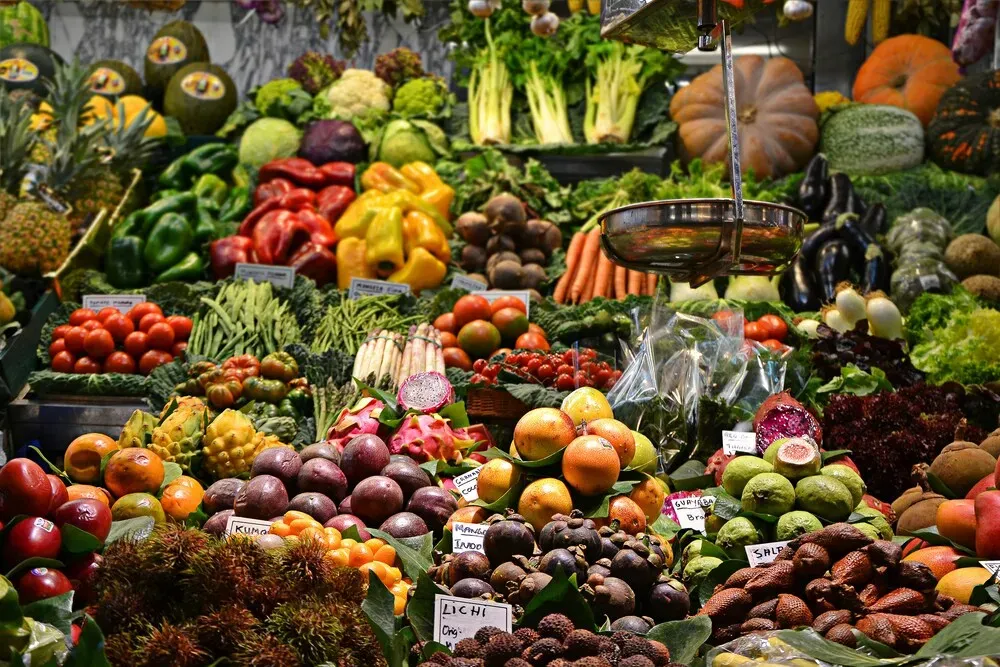 market barcelona, foods, fruits, vegetables