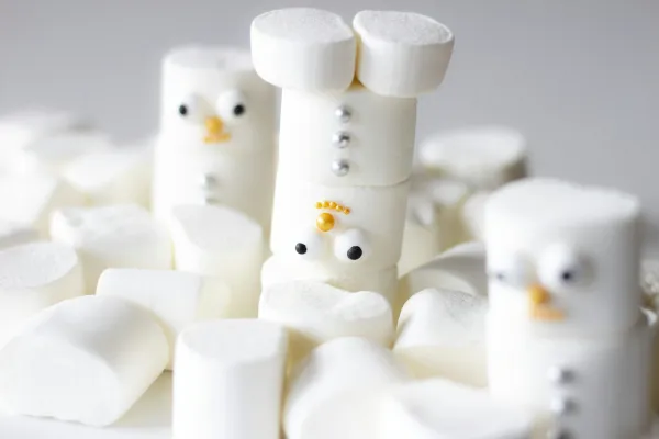 sweets, snowman, marshmallow